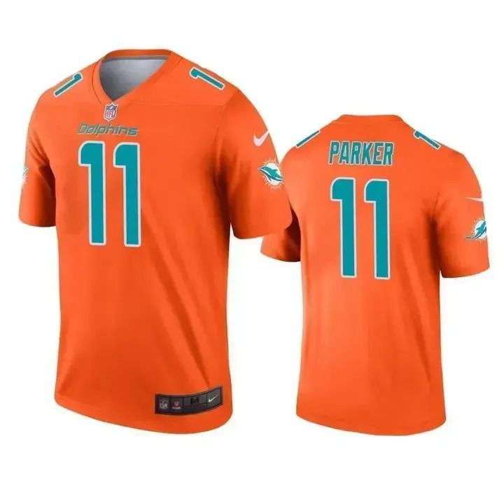 Men Miami Dolphins #11 DeVante Parker Nike Orange Inverted Legend Game NFL Jersey